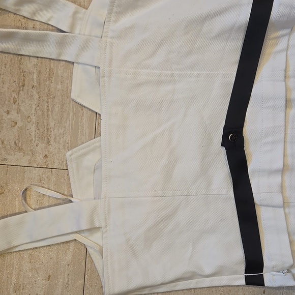 Maeve by Anthropologie Creamy White Stylish Top with Black Ribbon Accent Belt - Picture 9 of 14